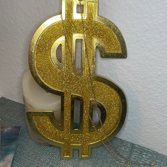 #77 Dollar Sign Sunglasses and Fake Gold Chain 💵 - Picture 12 of 16
